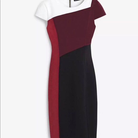 white house black market colorblock dress
